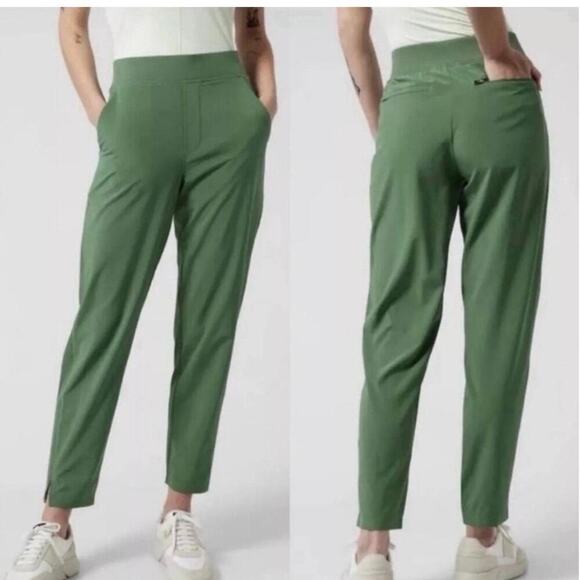 Athleta Brooklyn Ankle Pant Vineyard Green Pants Women’s Size 4 Travel Casual - Picture 1 of 10